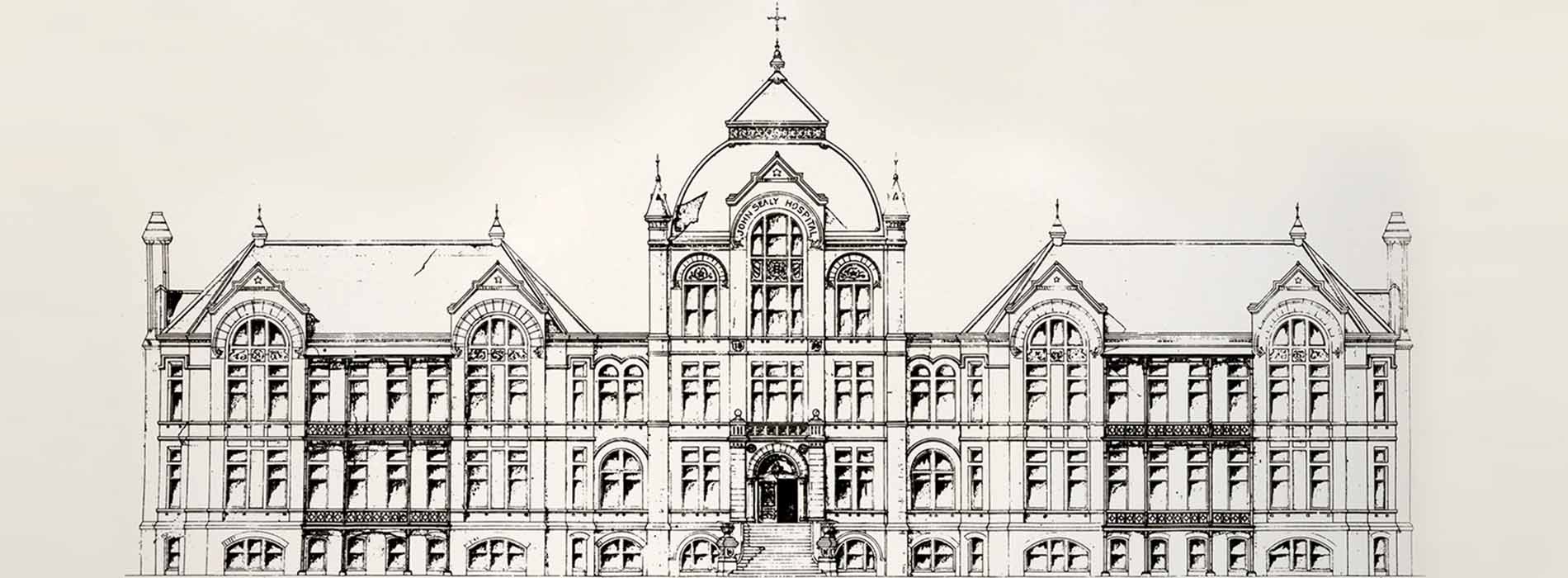 architectural drawing of John Sealy building
