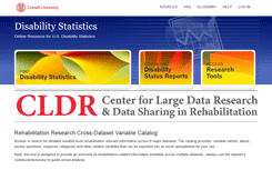 Rehabilitation Dataset Directory website screen capture