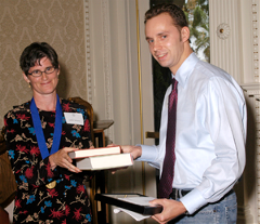 Jeffrey Eaton, 2005 BSH Essay Award Recipient. Presented by Dr. Judith Aronson
