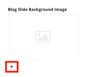 screenshot of blog slide upload button