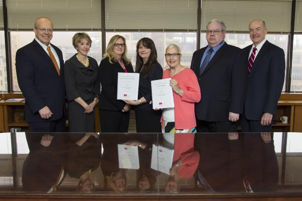 Pictured (from left to right):  John C. McKee, Pamela Watson, Julie Parrish, Mary Watson, Kathleen Yanni, Jay Howell and Dr. David L. Callender.