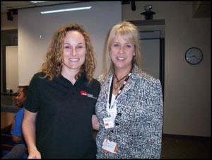 Physical Therapist Jeanne Smith and Karen Chapman, director of Rehabilitation Services. 