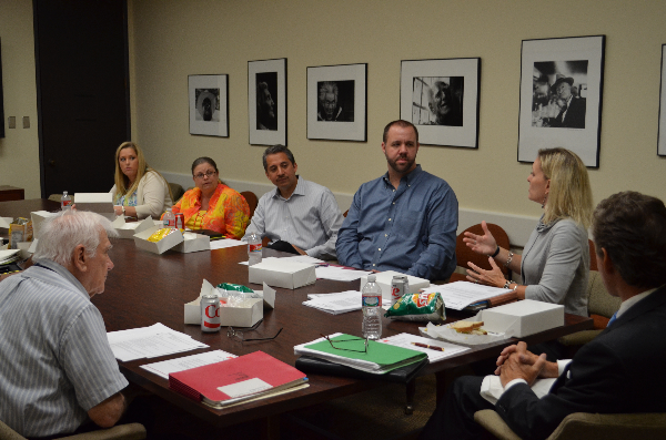 Trish Wooten conducting Academic Enterprise meeting.