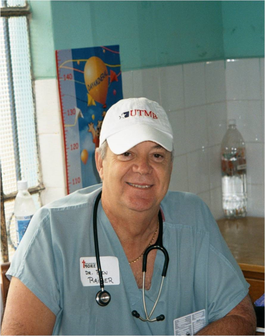 Dr. Raimer during a medical mission trip in Peru
