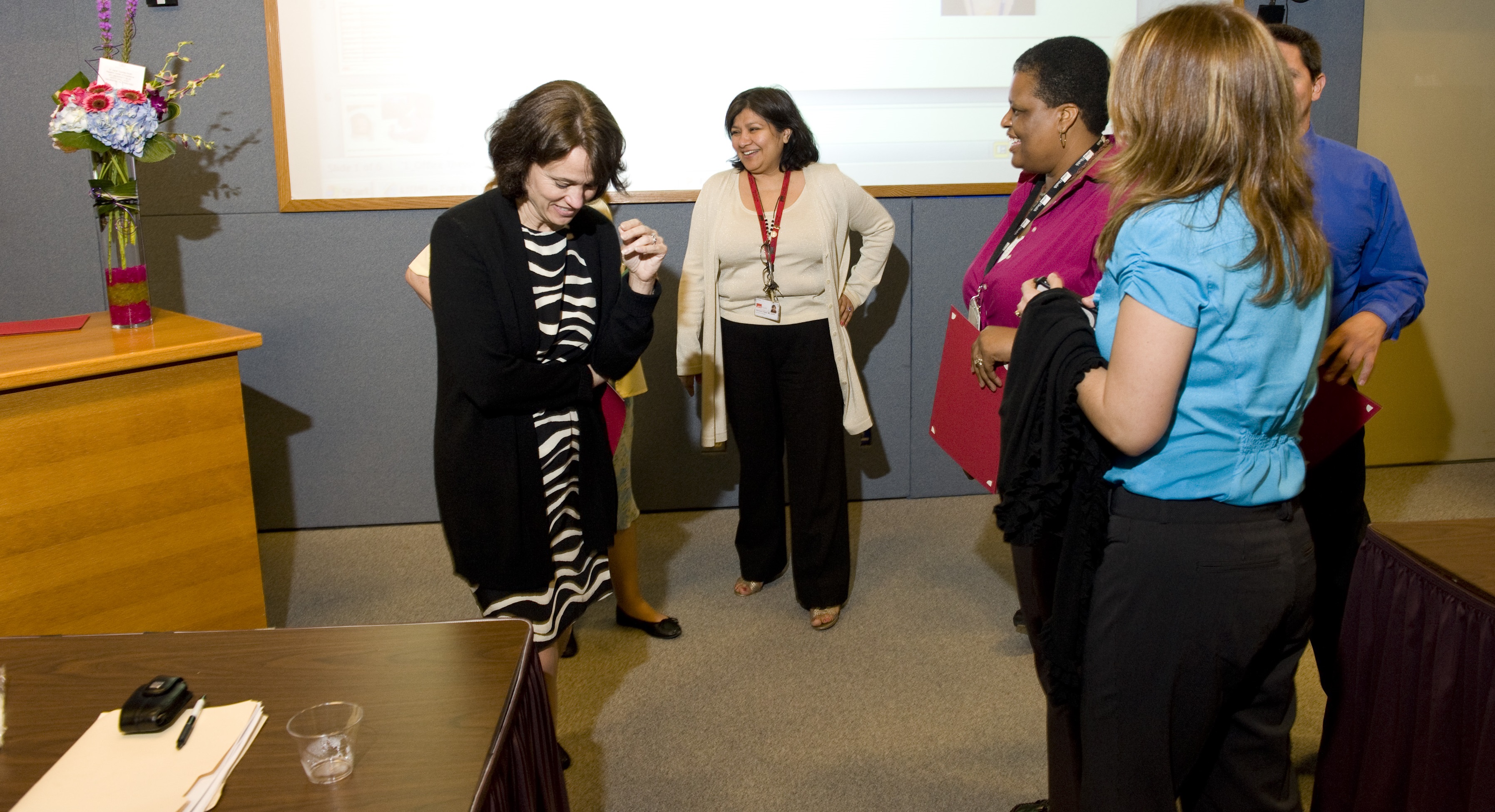 Dr. Perez, in center, at faculty workshop.