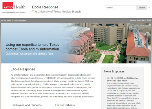 Using our expertise to help Texas combat Ebola