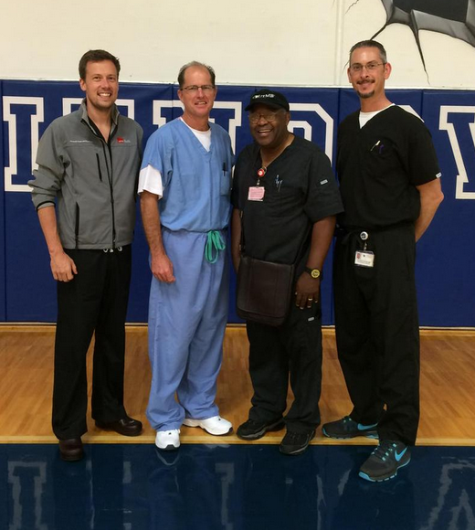 From left to right, UTMB orthopedic sports medicine division faculty: Nicholas Maassen, Brian Smith, Ronald Lindsey (chairman) and Kenneth Brooks