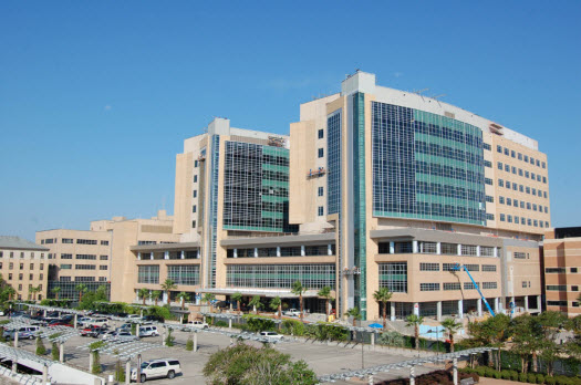 Crews continue work on the new Jennie Sealy Hosptial in early October to help get the new facility ready for its spring opening.