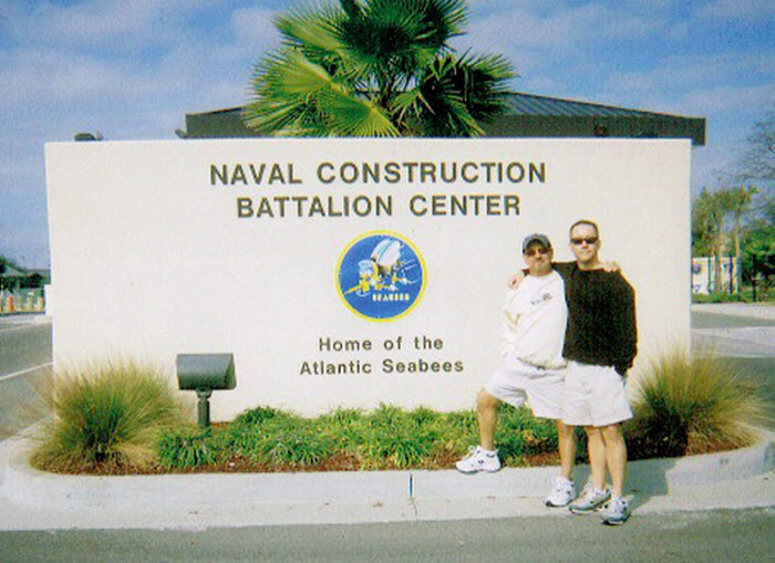 Rick Boutwell (left) and his son Dayne during a vacation in Gulfport, Miss., a few years ago