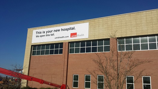 New sign goes up on newly named UTMB Health League City Campus