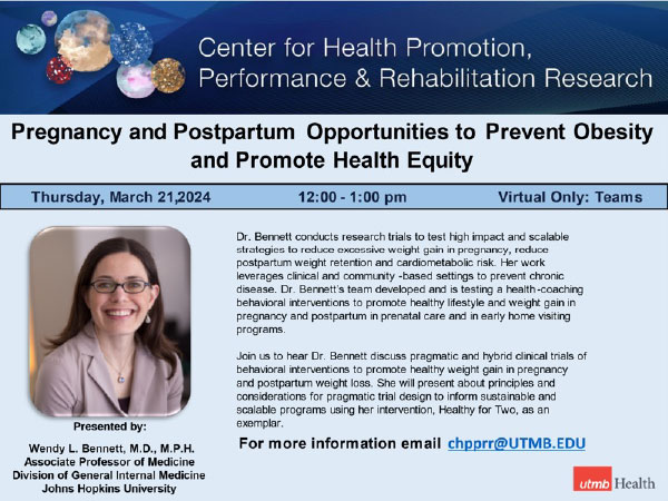 Pregnancy & Postpartum Opportunities - CHPPRR Lecture Series advertisement