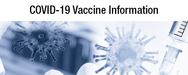 Image linking to web page with information on COVID-19 vaccine, FAQs and more 
