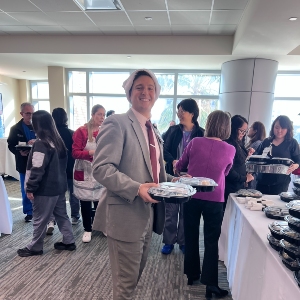 IMage of man with santa hat