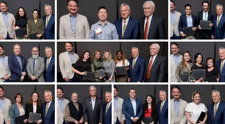 Combined photo of 10 group shots