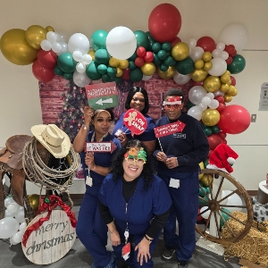 Group image of people being silly