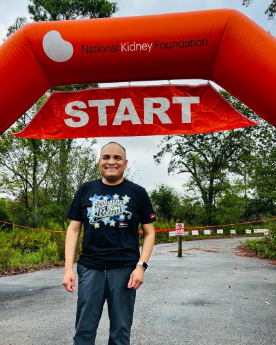 Image of man standing at starting line