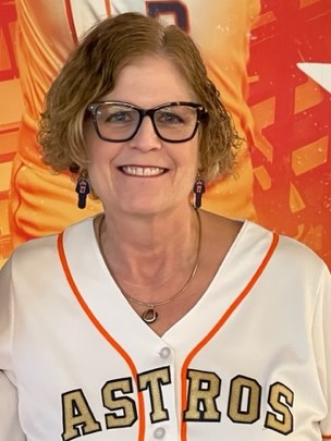 Woman in Astros jersey