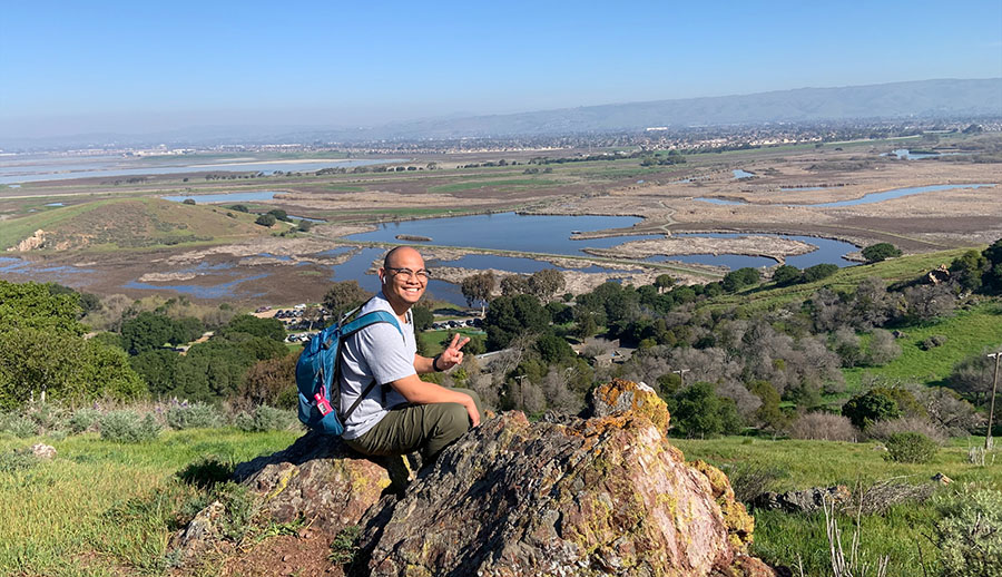 Juncel Arpon on mountain top