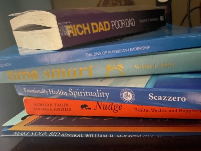 Photo of photo of pile of books