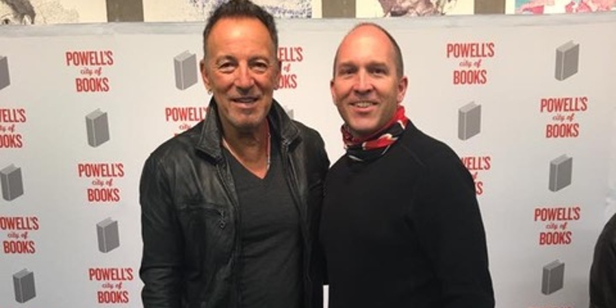 Photo of man with Bruce Springsteen