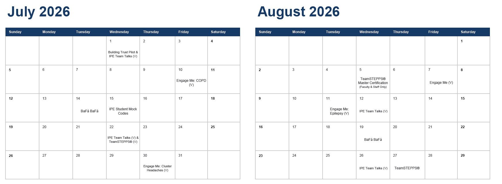 IPE June and July 2026