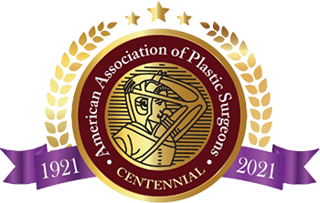 Logo for the American Association of Plastic Surgeons Centennial Emblem