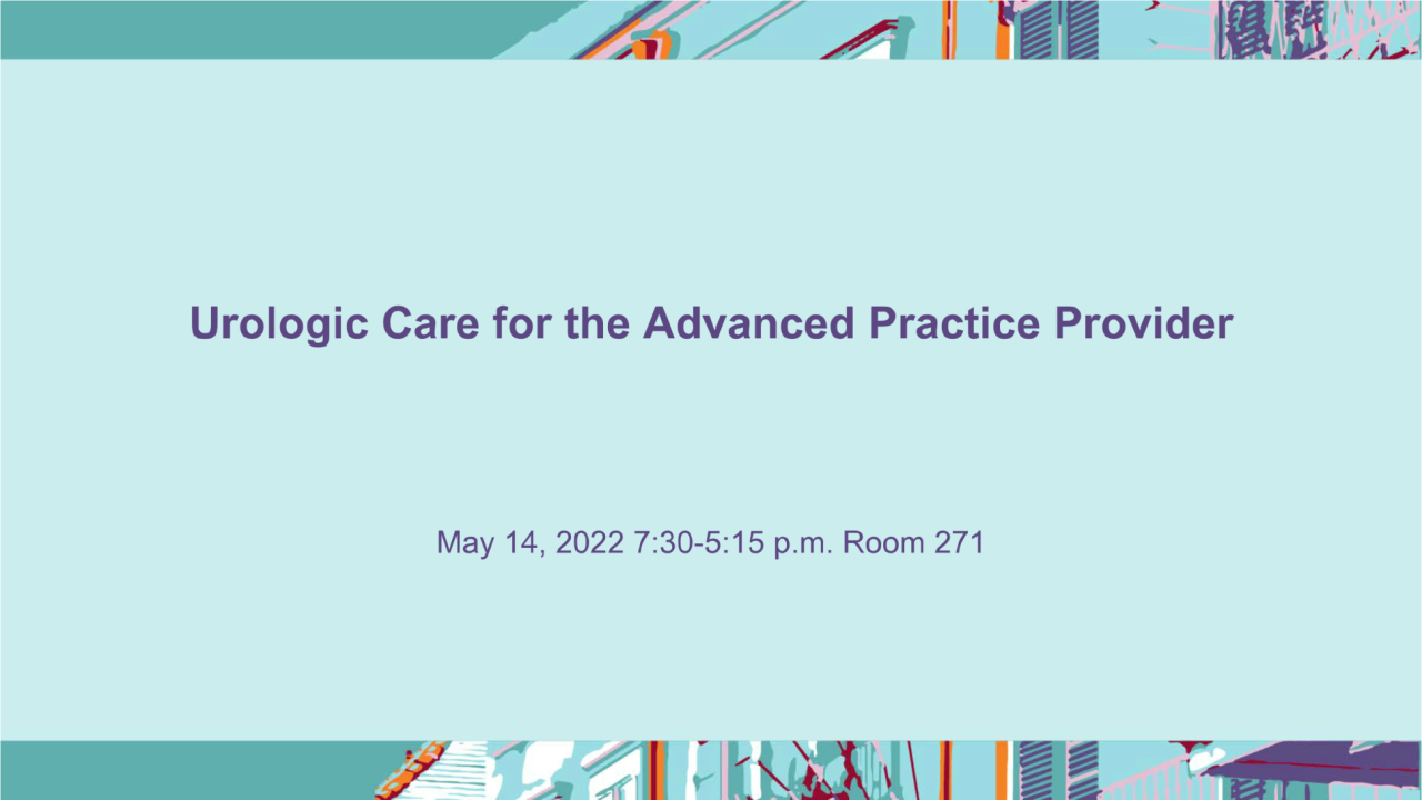 Urologic Care for the Advanced Practice Provider, Maria Pinnock NP