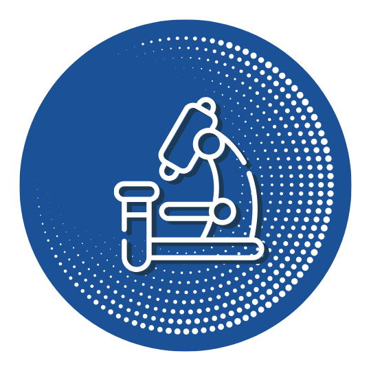 icon showing a microscope
