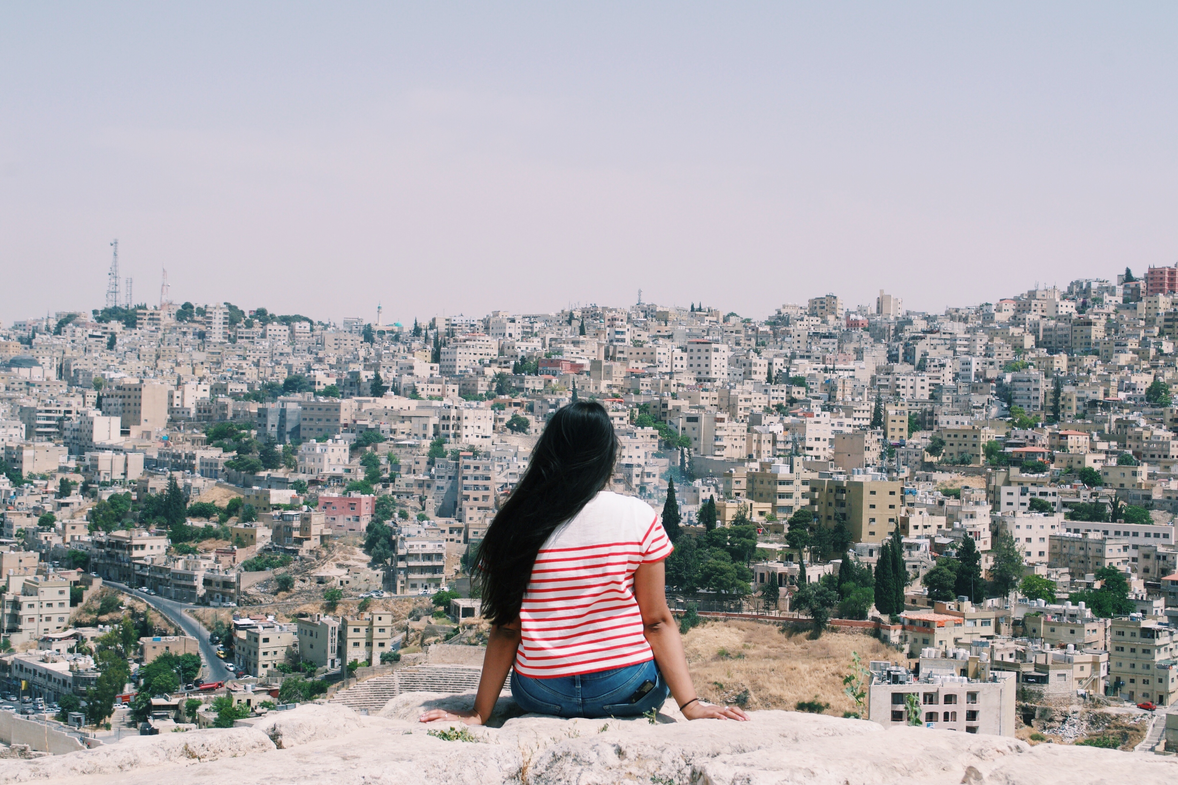 Overlooking the city of Amman