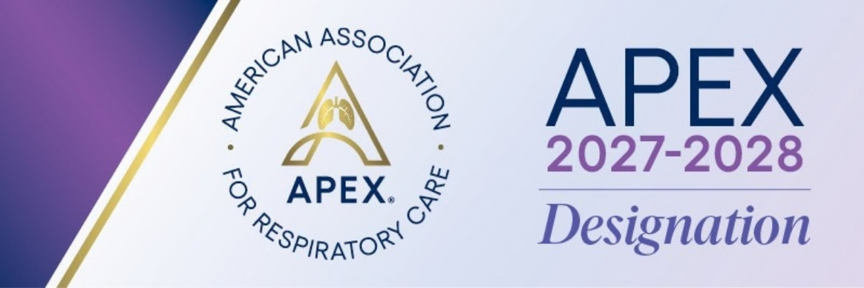 American Association for Respiratory Care (AARC) APEX 2027-2028 Award Recognition Graphic