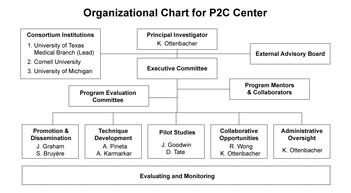 Organizational Chart for P2C Center
