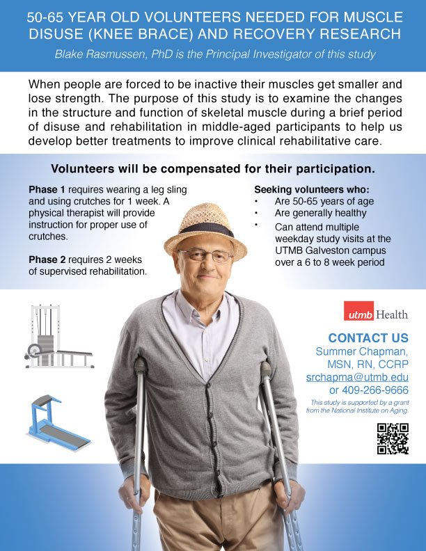 copy of flyer, graphic showing older man with crutches, text repeated in page