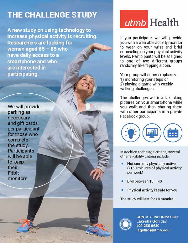 copy of flyer, graphic showing woman exercising, text repeated in page
