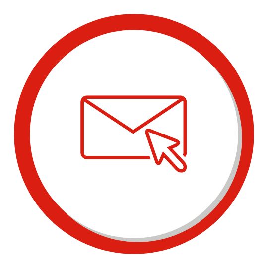 graphic showing an envelope icon with cursor