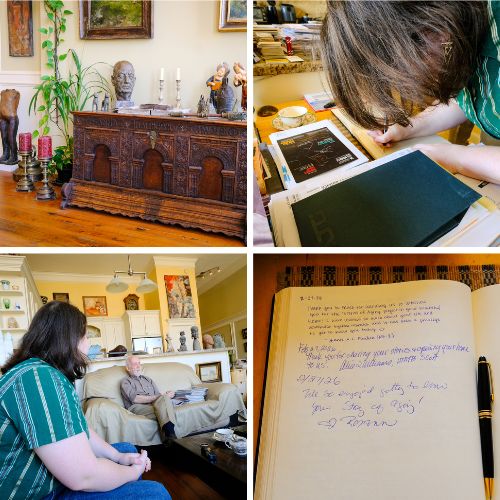 collage of photos from interview