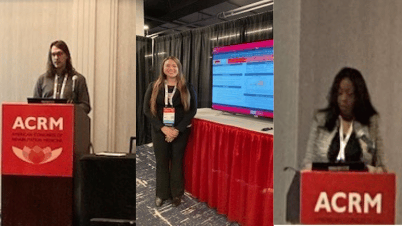3 students presenting at conferences