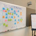whiteboard with notes