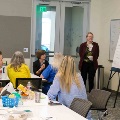Dr Morrow leads group