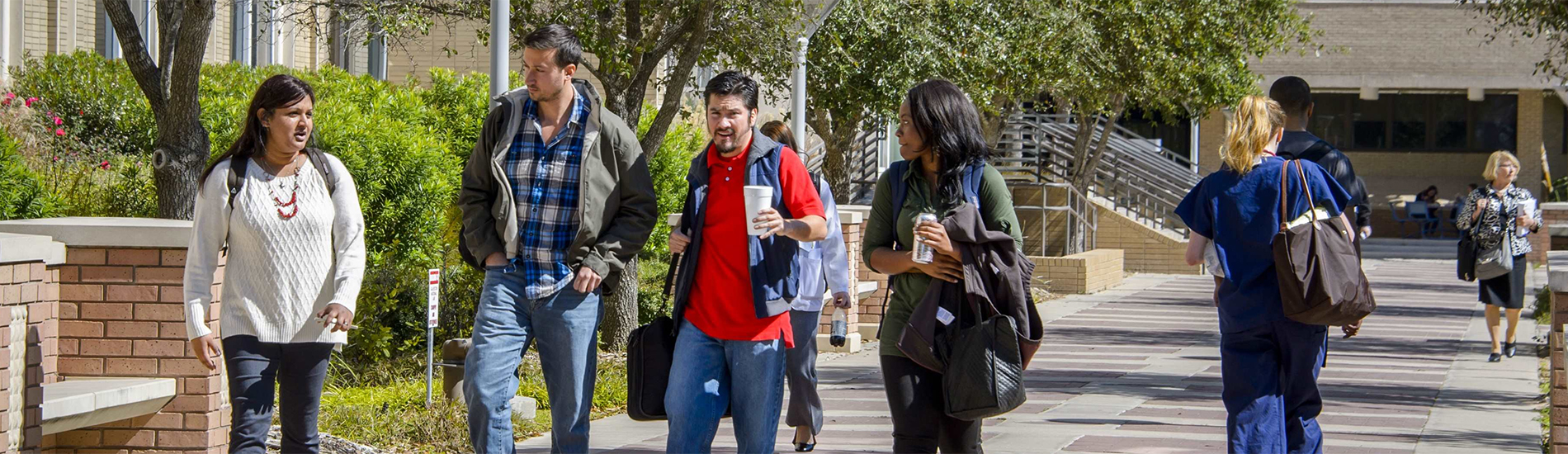 Students Walking on campus