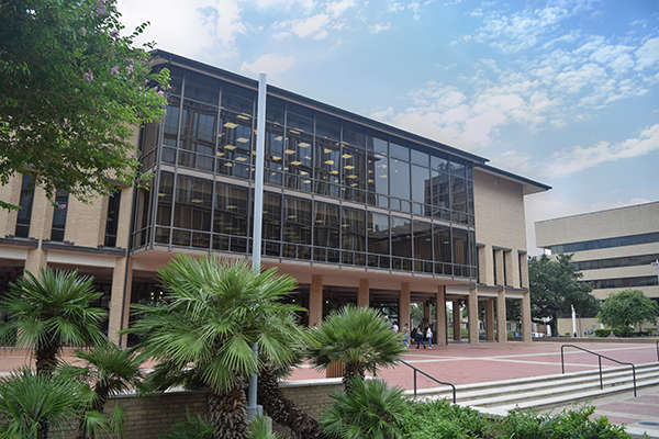 Exterior photo of Moody Medical Library