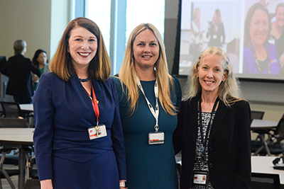 Dr. Katie Branch, Dr. Erin McGoff, and Darlene Self at the ASPE Acceditation celebration