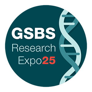 GSBS Research Expo 25 on a dark teal circle logo