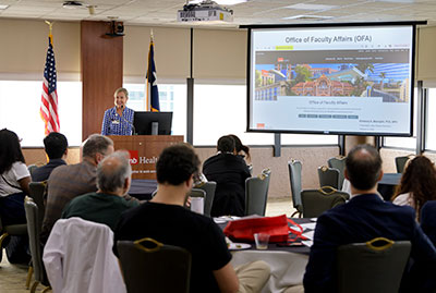 Dr. Kim Skarupski presents at New Faculty Orientation