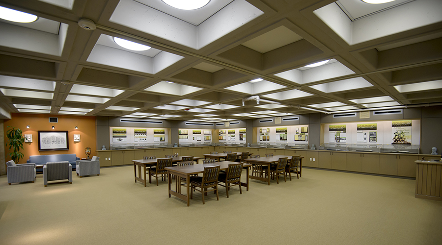 The reading room at the Blocker Collections