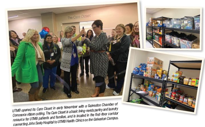 image of ribbon cutting ceremony for UTMB's Care Closet 