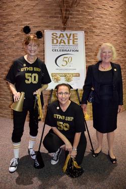 Michelle Conley (middle) with Dr. Vicki Freeman (left), interim SHP dean; and Dr. Elizabeth Protas, former SHP dean Michelle Conley (middle) with Dr. Vicki Freeman (left), interim SHP dean; and Dr. Elizabeth Protas, former SHP dean