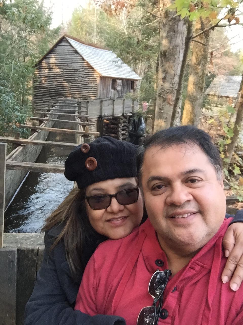 José Cedillo with his wife, Ninfa, at Great Smoky Mountains National Park in Tennessee.