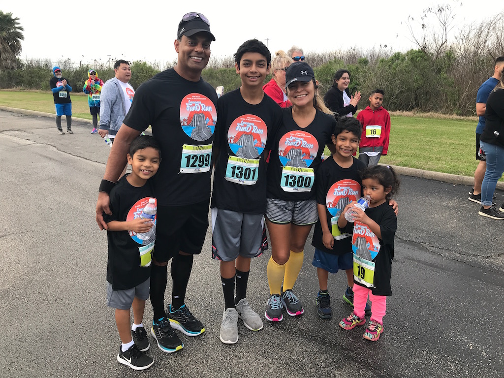 Marlon Sukal, director of talent and organizational development at UTMB, and his family took part in the 5k and 1k events. 