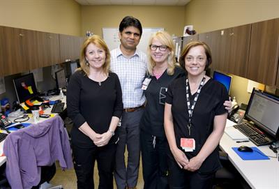 Trochesset with team members (L-R) Brenda Rush, Dr. Muhammad Mujtaba, Trochesset and Janice Parson. Jeanene250
