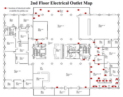 2nd floor Power Outlet Locations